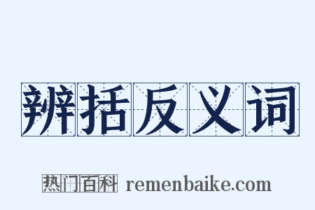 辨括反义词是什么意思的图片
